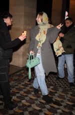 HUNTER SCHAFER Out for Dinner at Costes in Paris 01/21/2024