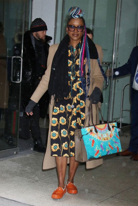 ISSA RAE Leaves Drew Barrymore Show in New York 01/18/2024