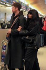JAMEELA JAMIL and James Blake at LAX Airport in Los Angeles 01/09/2024
