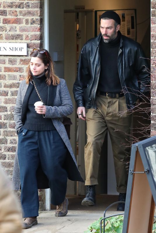 JENNA COLEMAN and Jamie Childs Out in London 01/15/2024