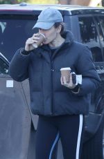 JENNIFER GARNER Out for an Early Morning Coffee Run in Brentwood 01/09/2024