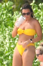 JODI ALBERT in a Yelloe Bikini at a Beach in Barbados 01/08/2024