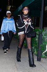 JODIE WOODS Arrives at a Party at Linden Bar in Hollywood 01/20/2024