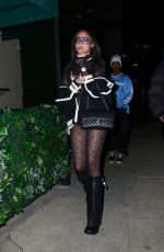 JODIE WOODS Arrives at a Party at Linden Bar in Hollywood 01/20/2024