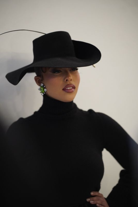JORDYN WOODS Arriveas atViktor & Rolf Haute Couture Show in Paris 01/24/2024