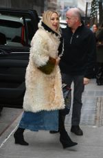 KATE HUDSON Arrives at The View Studios in New York 01/04/2024
