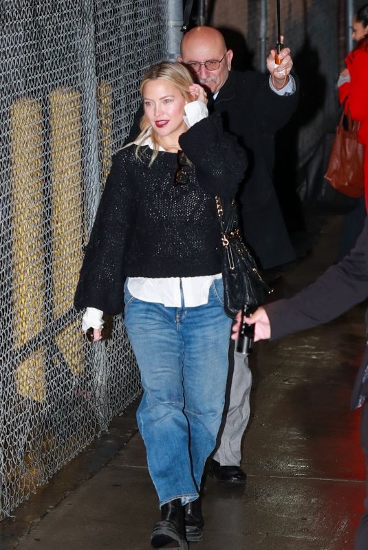 KATE HUDSON Leaves Jimmy Kimmel Live! in Los Angeles 01/22/2024