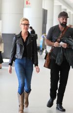 KATHERINE HEIGL and Josh Kelley at LAX in Los Angeles 01/17/2024