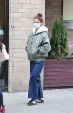 KATIE HOLMES Out and About in New York 01/29/2024