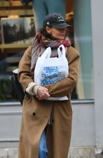 KATIE HOLMES Out Shopping on New Year