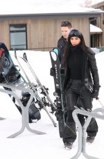 KENDALL JENNER and KIM and KHLOE KARDASHIAN at Buttermilk Mountain in Aspen 01/18/2024