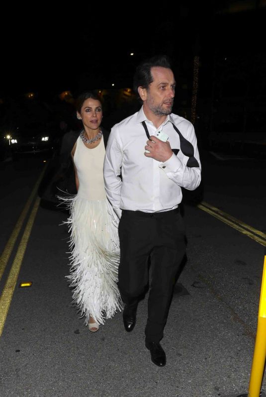 KERI RUSSELL Leaves Golden Globes Afterparty at Spago Restaurant in Beverly Hills 01/07/2024