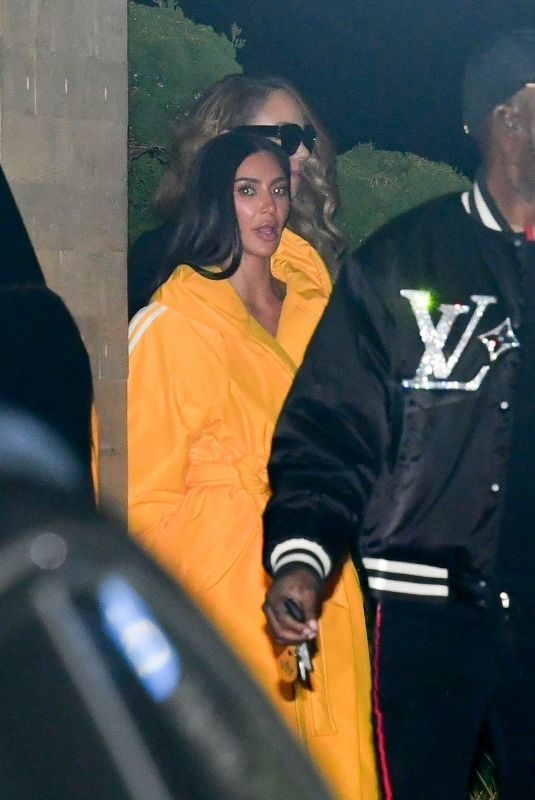 KIM KARDASHIAN and MARIAH CAREY Leaves Dinner with Their Kids at Nobu in Malibu 01/14/2024