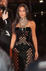 KIM KARDASHIAN Arrives at Maison Margiela Show at Paris Fashion Week 01/25/2024