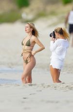 KIMBERLEY GARNER in Bikinis for a Photoshoot at a Beach in St Bart