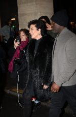 KRIS JENNER and Corey Gamble ona a Dinner Date at Costes in Paris 01/23/2024