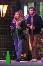 KRISTEN BELL and Adam Brody on the Set of Untitled Erin Foster Netflix Comedy Series in Los Angeles 01/30/2024