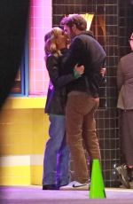 KRISTEN BELL and Adam Brody on the Set of Untitled Erin Foster Netflix Comedy Series in Los Angeles 01/30/2024