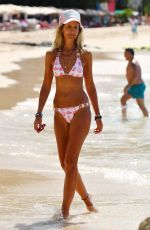 LADY VICTORIA HARVEY in a Pink Bikini Relaxing on the Beach in Barbados 01/02/2023