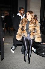 LARSA PIPPEN and Marcus Jordan Leaves Costes Restaurant in Paris 01/20/2024