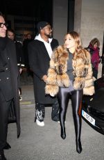 LARSA PIPPEN and Marcus Jordan Leaves Costes Restaurant in Paris 01/20/2024