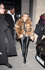 LARSA PIPPEN and Marcus Jordan Leaves Costes Restaurant in Paris 01/20/2024