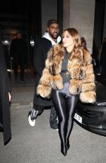 LARSA PIPPEN and Marcus Jordan Leaves Costes Restaurant in Paris 01/20/2024