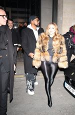 LARSA PIPPEN and Marcus Jordan Leaves Costes Restaurant in Paris 01/20/2024