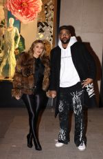 LARSA PIPPEN and Marcus Jordan Night Out in Paris 01/20/2024