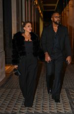 LARSA PIPPEN and Marcus Jordan on a Dinner Date at Costes Restaurant in Paris 01/22/2024