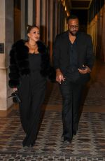 LARSA PIPPEN and Marcus Jordan on a Dinner Date at Costes Restaurant in Paris 01/22/2024