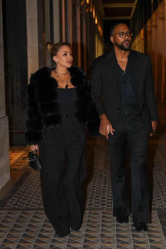 LARSA PIPPEN and Marcus Jordan on a Dinner Date at Costes Restaurant in Paris 01/22/2024