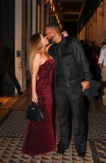 LARSA PIPPEN and Marcus Jordan on Dinner Date at Costes Restaurant in Paris 01/23/2024