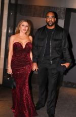 LARSA PIPPEN and Marcus Jordan on Dinner Date at Costes Restaurant in Paris 01/23/2024