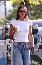 LAURA HARRIER and Sam Jarou Out for Coffee in Los Feliz 01/28/2024