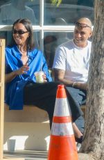 LAURA HARRIER and Sam Jarou Out with Their Dog in Los Angeles 01/30/2024