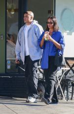 LAURA HARRIER and Sam Jarou Out with Their Dog in Los Angeles 01/30/2024