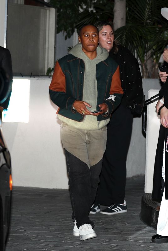 LENA WAITHE Arrives at Universal Event Party at Sunset Tower Hotel in Hollywood 01/13/2024