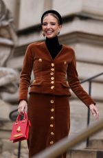 LEONIE HANNE Arrives at Schiaparelli Spring/Summer 2024 Show in Paris 01/22/2024