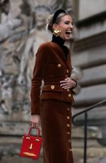 LEONIE HANNE Arrives at Schiaparelli Spring/Summer 2024 Show in Paris 01/22/2024
