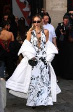 LEONIE HANNE Leaves Jean Paul Gaultier Show at Haute Couture SS24 Week in Paris 01/24/2024