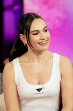 LILY JAMES at Kelly Clarkson Show in New York 12/18/2023