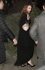 LINDSAY LOHAN Leaves Mean Girls Premiere at AMC Lincoln Square Theater in New York 01/08/2024