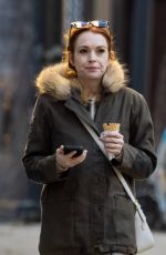 LINDSAY LOHAN Out with Her Family in Alpharetta 01/29/2024