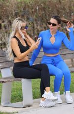 LISA OPIE and VICTORIA LARSON Workout at a Park in Miami 01/27/2024