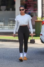 LORI HARVEY Leaves Forma Pilates in Los Angeles 01/18/2024