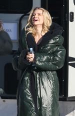 LOTTIE MOSS, LILLY KRUG and Lottie Moss, Lilly Krug and Connor Storrie on the Set of April X in Bucharest 01/30/2024