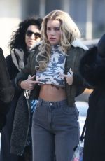 LOTTIE MOSS on the Set of April X in Bucharest 01/29/2024