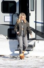 LOTTIE MOSS on the Set of April X in Bucharest 01/29/2024