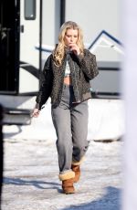 LOTTIE MOSS on the Set of April X in Bucharest 01/29/2024